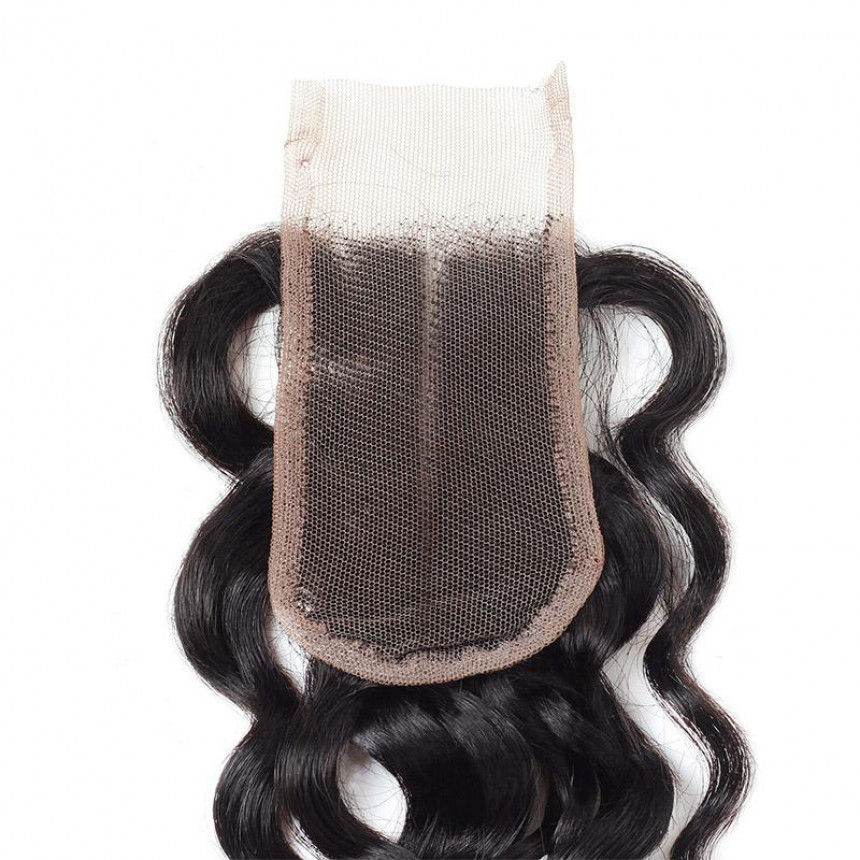 Water Wave 3 Bundles Hair Weave With 2x4 Lace Closure