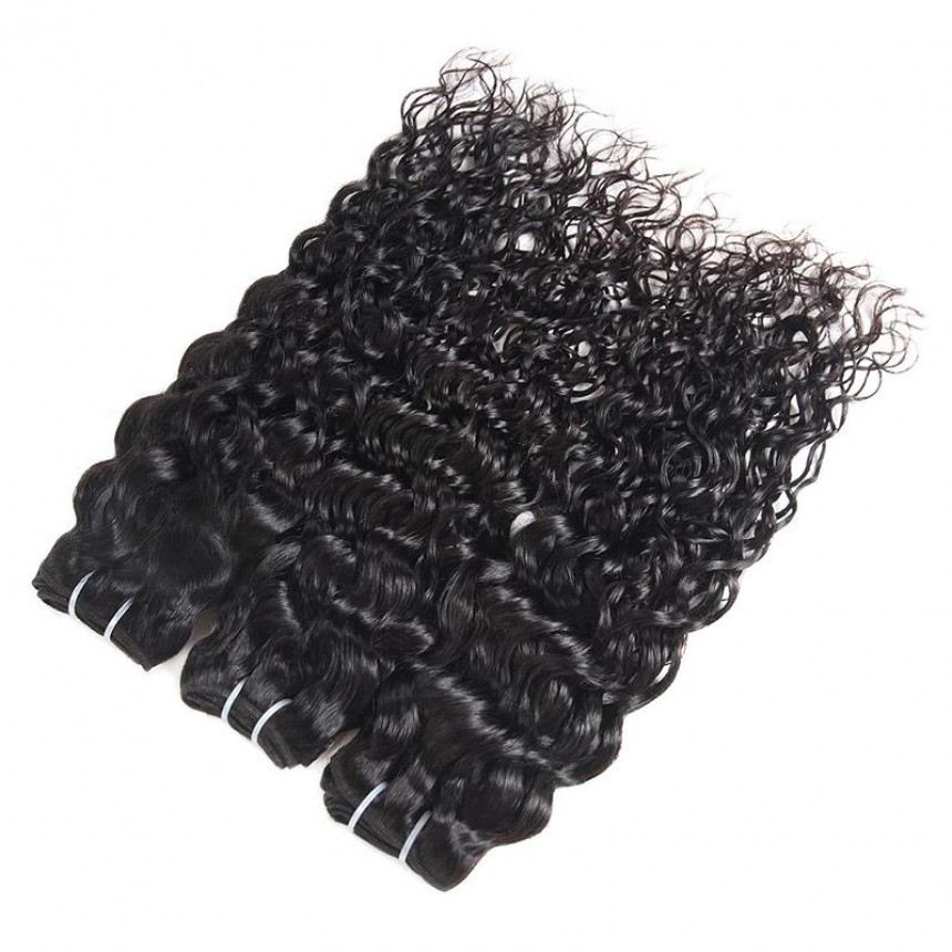 Water Wave 3 Bundles Hair Weave With 2x4 Lace Closure Water Wave 3 Bundles Hair Weave With 2x4 Lace Closure