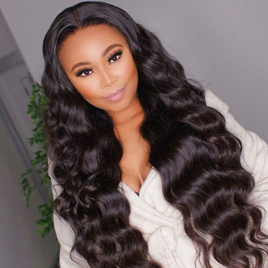 Cheap Brazilian Loose Deep Wave 4x4 Lace Closure Wig 100% Unprocessed Human Hair