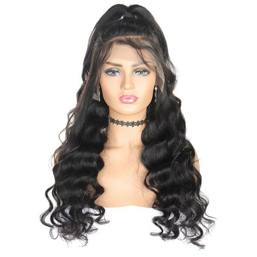 Cheap Brazilian Loose Deep Wave 4x4 Lace Closure Wig 100% Unprocessed Human Hair