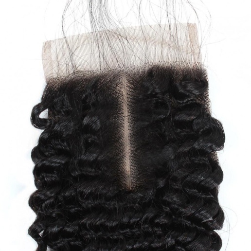 Virgin Curly Human Hair 4*4 Lace Closure with Baby Hair