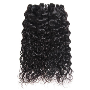 Indian Water Wave Human Hair 3 Bundles Remy Hair Weft