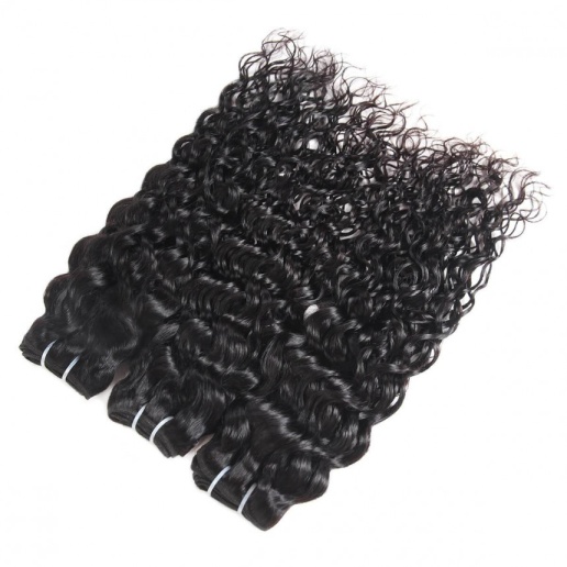 Indian Water Wave Human Hair 3 Bundles Remy Hair Weft