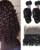 Loose Wave 100% Virgin Remy Human Hair Extensions 2 Bundles With 360 Lace Frontal  Bundles Weave