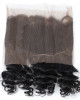 Loose Wave 100% Virgin Remy Human Hair Extensions 2 Bundles With 360 Lace Frontal  Bundles Weave