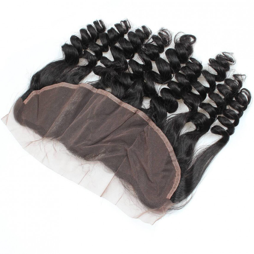 Loose Wave 13*4 Ear To Ear Lace Frontal Closure With Baby Hair Bleached Knots