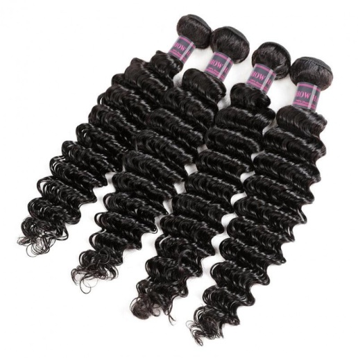 Malaysian Deep Wave Human Hair 4 Bundles With Lace Closure Malaysian Deep Wave Human Hair 4 Bundles With Lace Closure