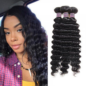 Virgin Malaysian Hair Styles Deep Wave Weave Hairstyles 3 Bundles