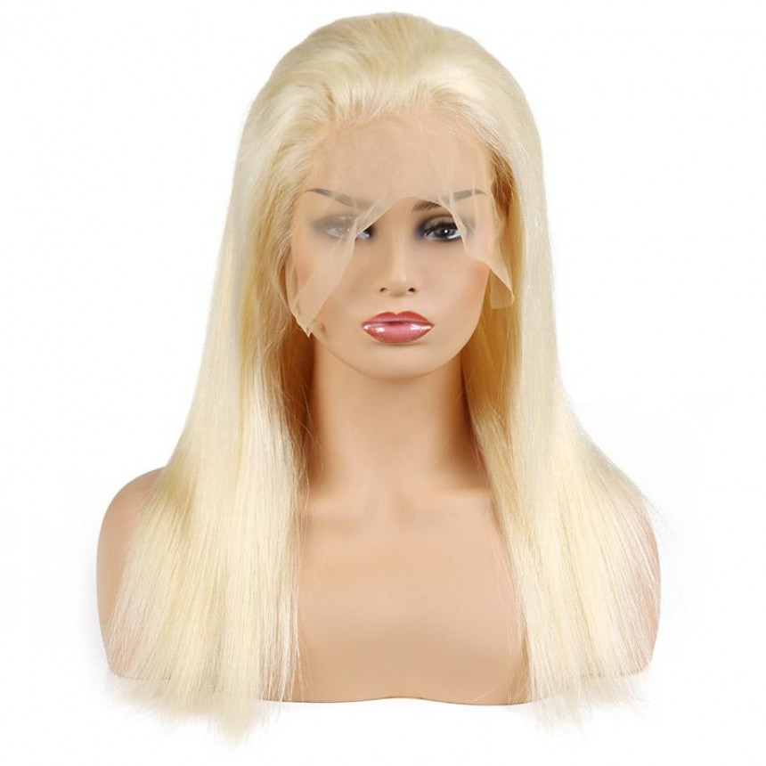 613 human hair wig malaysian summer blonde 613 color lace frontal straight human hair wig