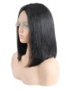 middle part brazilian remy black bob human hair wig