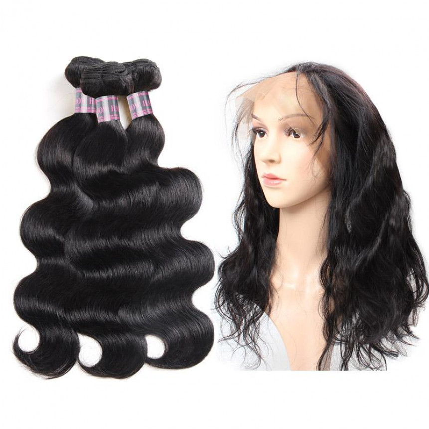 3 bundles and frontal-Peruvian Body Wave Virgin Remy Human Hair Weave 3 Bundles and 360 Lace Frontal 3 bundles and frontal-Peruvian Body Wave Virgin Remy Human Hair Weave 3 Bundles and 360 Lace Frontal