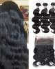 3 bundles and frontal-Peruvian Body Wave Virgin Remy Human Hair Weave 3 Bundles and 360 Lace Frontal