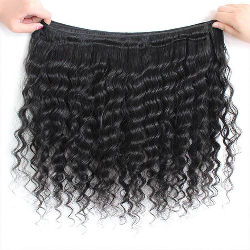 Peruvian Deep Wave Hair 3 Bundles With Lace Closure Peruvian Human Hair Extensions Peruvian Deep Wave Hair 3 Bundles With Lace Closure Peruvian Human Hair Extensions