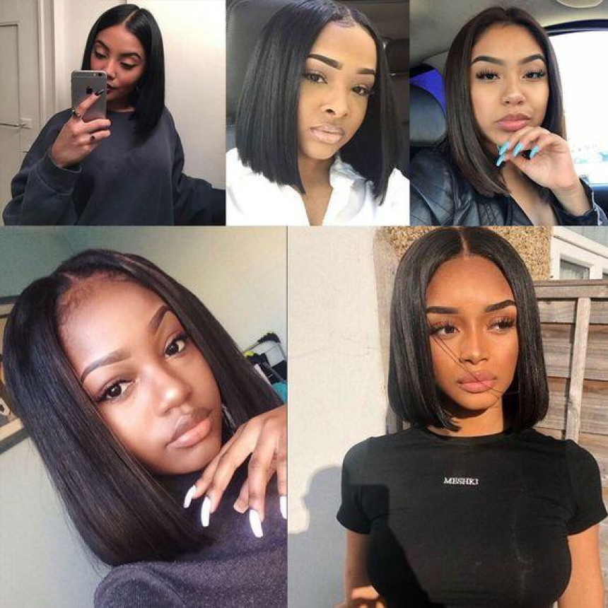 Peruvian Straight Remy Human Hair Short Cute Bob Wigs Peruvian Straight Remy Human Hair Short Cute Bob Wigs