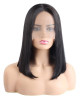 Straight Short Bob Wigs Malaysian Human Hair Middle Part Lace Closure Bob Wig