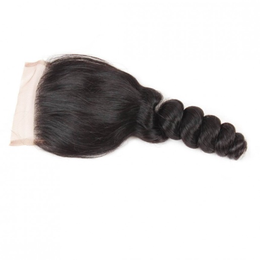 Virgin Indian Loose Wave 4 Bundles With 4*4 Lace Closure
