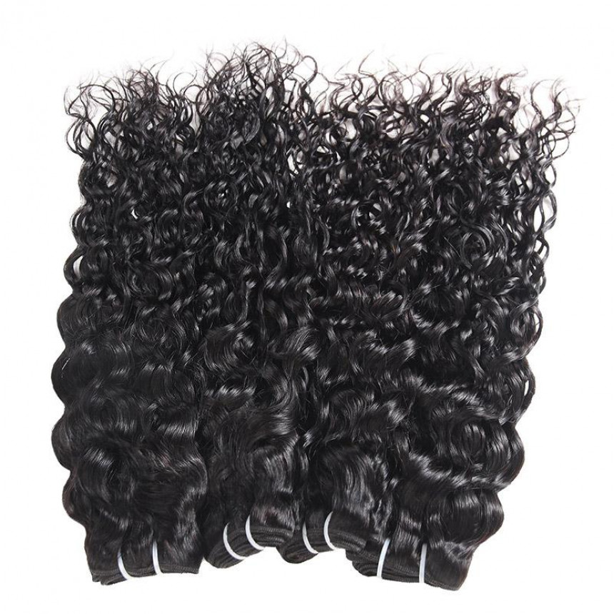 Virgin Peruvian Water Wave Human Hair 3 Bundles