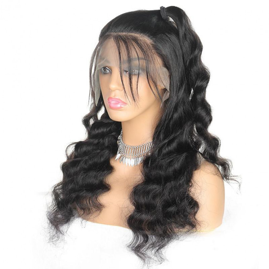 Brazilian Loose Deep Wave Lace Frontal Human Hair Wigs