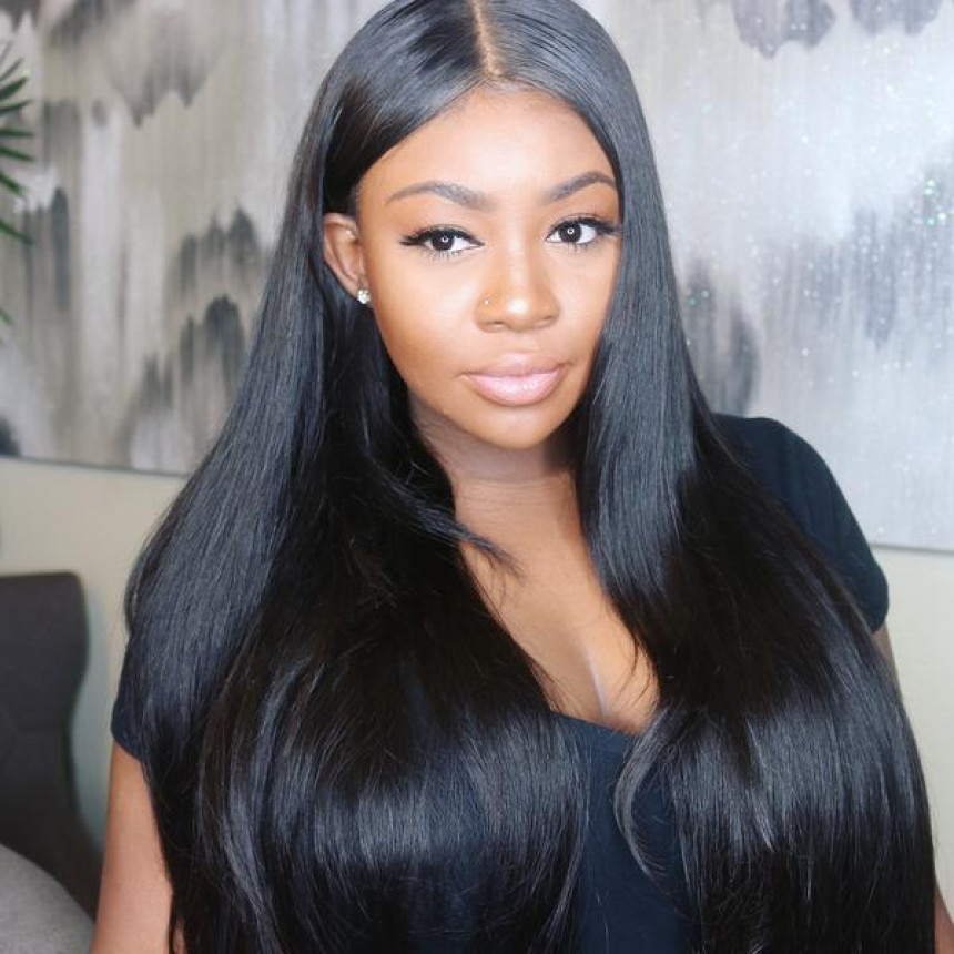 Peruvian 360 Lace Front Straight Human Hair Wig