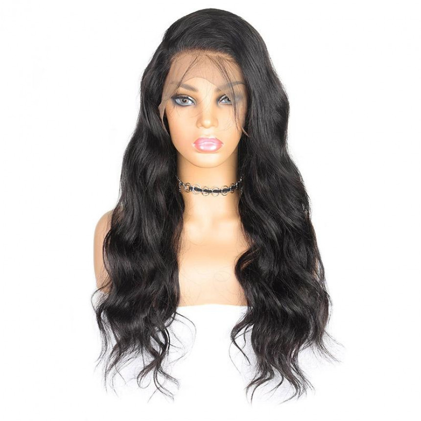 Peruvian Hair Body Wave 360 Lace Front Pre-Plucked Human Hair Wig