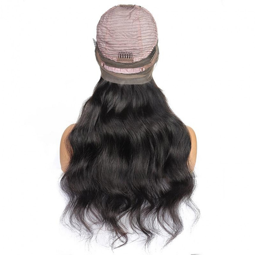 Peruvian Hair Body Wave 360 Lace Front Pre-Plucked Human Hair Wig