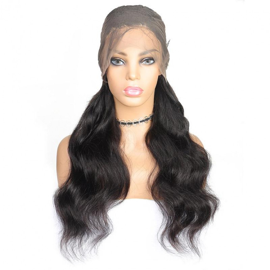 Peruvian Hair Body Wave 360 Lace Front Pre-Plucked Human Hair Wig