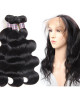 Virgin Indian Body Wave Hair 3 Bundles with 360 Lace Frontal Hair