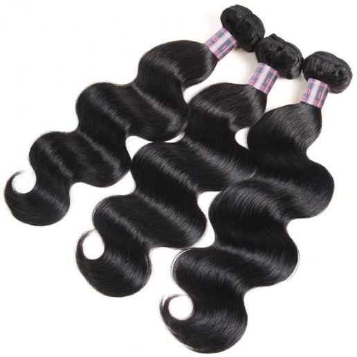 Virgin Indian Body Wave Hair 3 Bundles with 360 Lace Frontal Hair