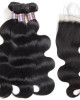 indian hair body wave 3 bundles with lace closure