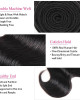 indian hair body wave 3 bundles with lace closure