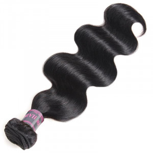 indian hair body wave 3 bundles with lace closure
