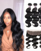 Virgin Indian Body Wave Hair 3 Bundles with 13*4 Ear To Ear Lace Frontal