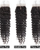 indian deep wave 4 bundles with lace closure