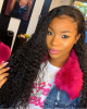 indian hair water wave 4 bundles with lace closure