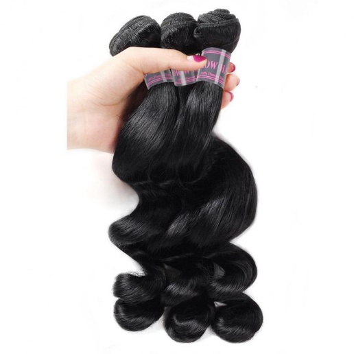 indian loose wave hair 3 bundles with 4 4 lace closure