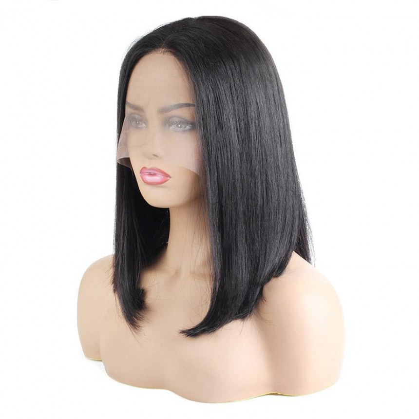 indian short bob hair wig middle part lace closures human hair wigs