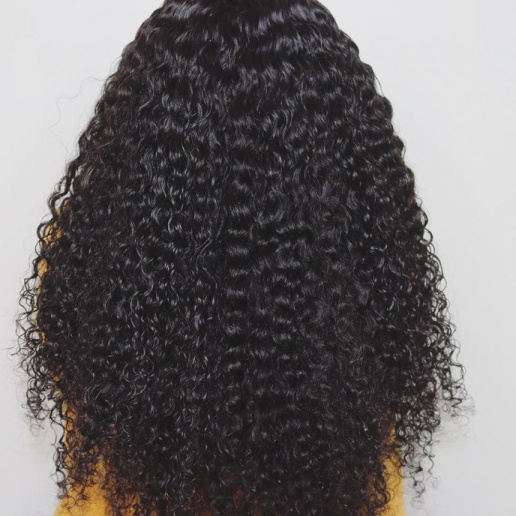 Kinky Curly 13x6 Lace Frontal Wigs Virgin Human Hair Pre Plucked
