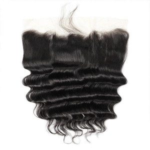 loose deep wave ear to ear 13 4 lace frontal closure pre plucked with baby hair