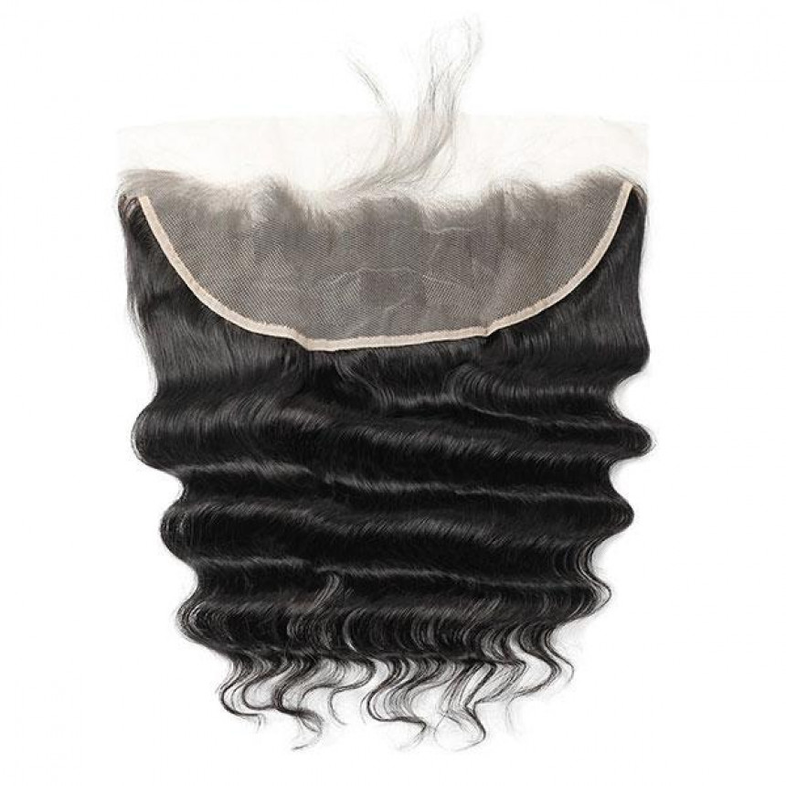 loose deep wave ear to ear 13 4 lace frontal closure pre plucked with baby hair