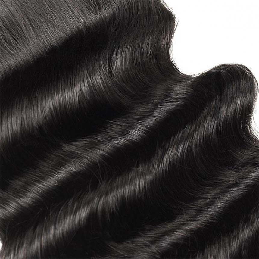 loose deep wave ear to ear 13 4 lace frontal closure pre plucked with baby hair