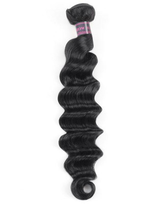 loose deep wave virgin remy human hair weave 1pc sample bundle