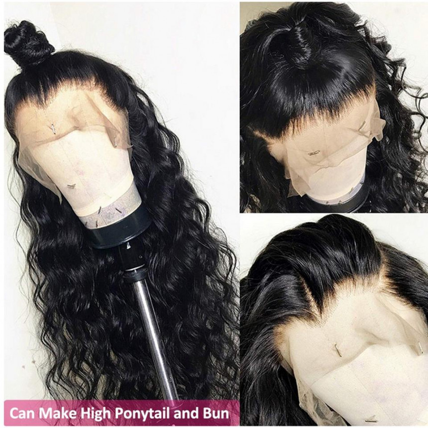 Loose Deep Wave 13x6 Lace Frontal Wigs Virgin Human Hair Pre Plucked