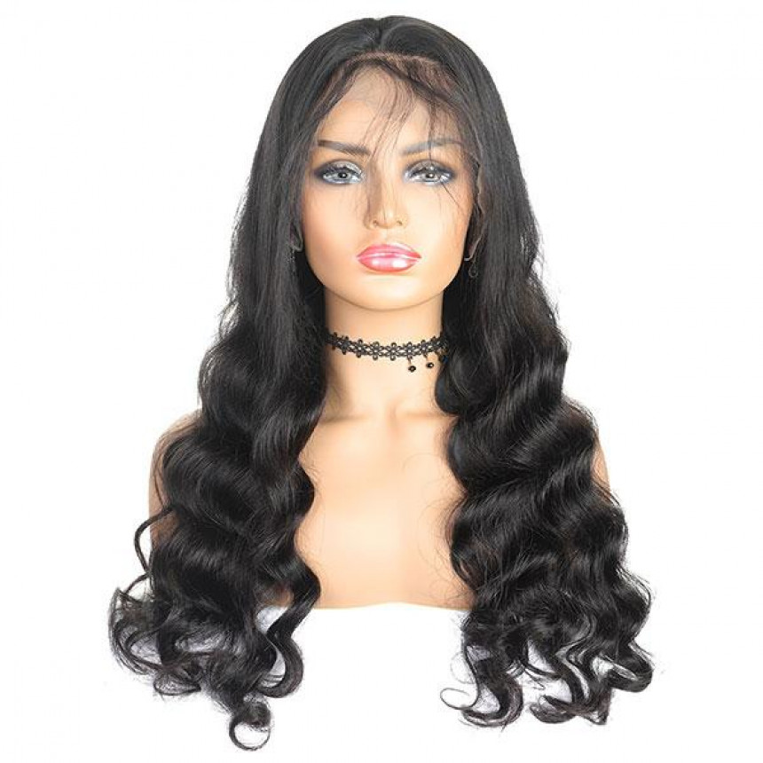 Loose Wave Lace Front Wig 100% Virgin Human Hair Wigs