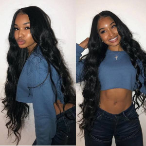 Malaysian Body Wave Pre-Plucked Lace Front Remy Hair Wig