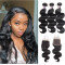 malaysian hair body wave 3 bundles with lace closure