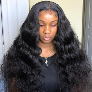 malaysian hair body wave 4 bundles with lace frontal