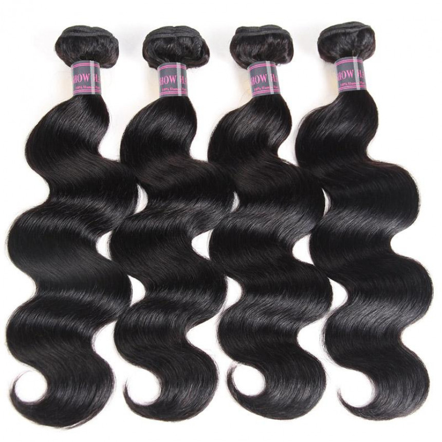 Natural Wave Bundles Malaysian Hair Body Wave 4 Bundles Human Hair Extensions Natural Color