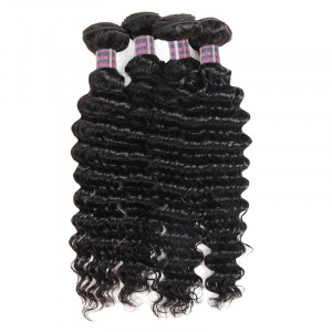 malaysia bundles deep wave human hair 4 bundles