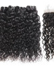 malaysian hair water wave 4 bundles with lace closure