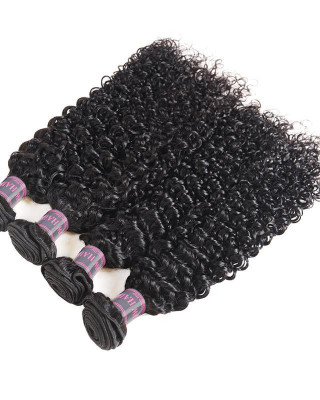 Mongolian Curly Hair 4 Bundles  100% Virgin Human Hair Extensions